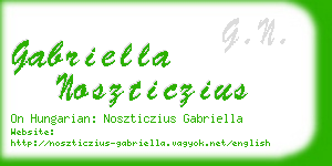 gabriella noszticzius business card